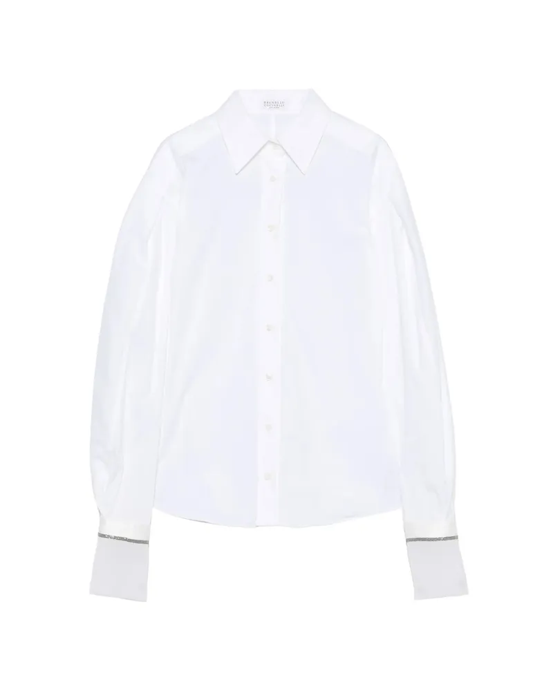 Brunello Cucinelli Puff-sleeve Button-down Shirt White