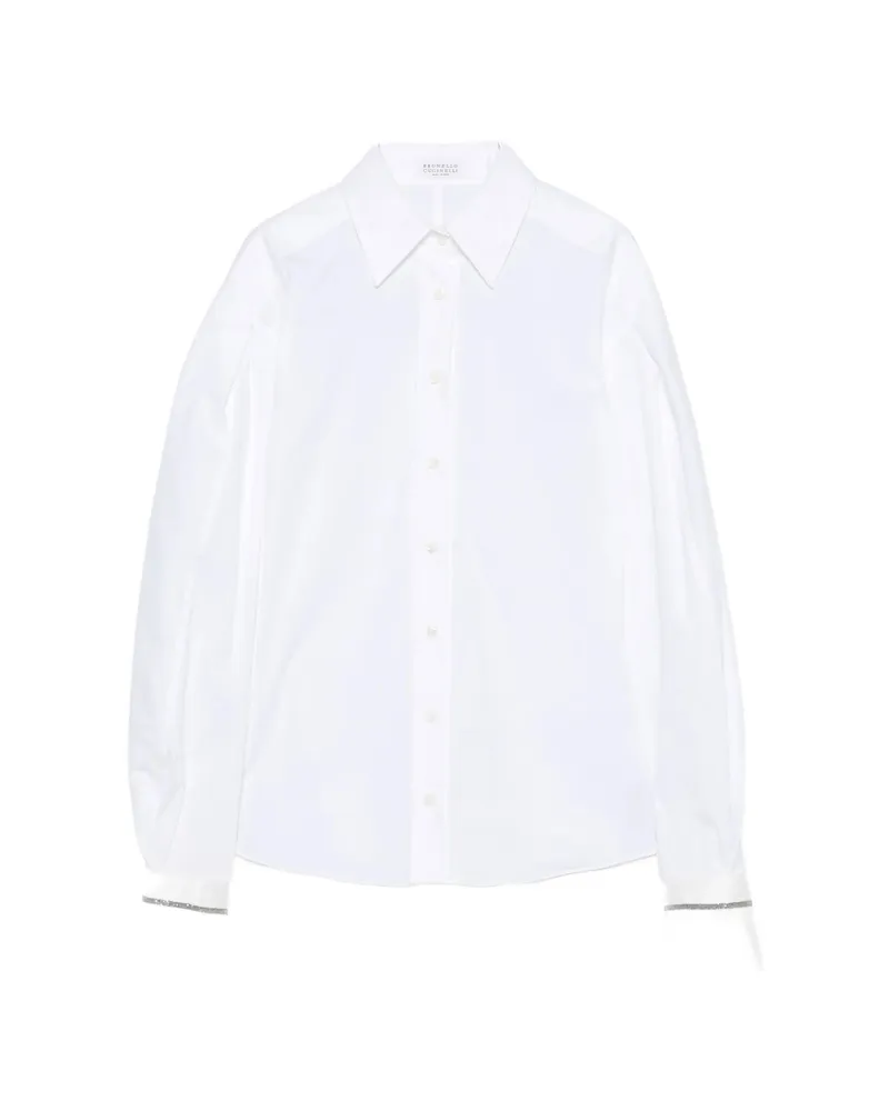 Brunello Cucinelli Puff-sleeve Button-down Shirt White
