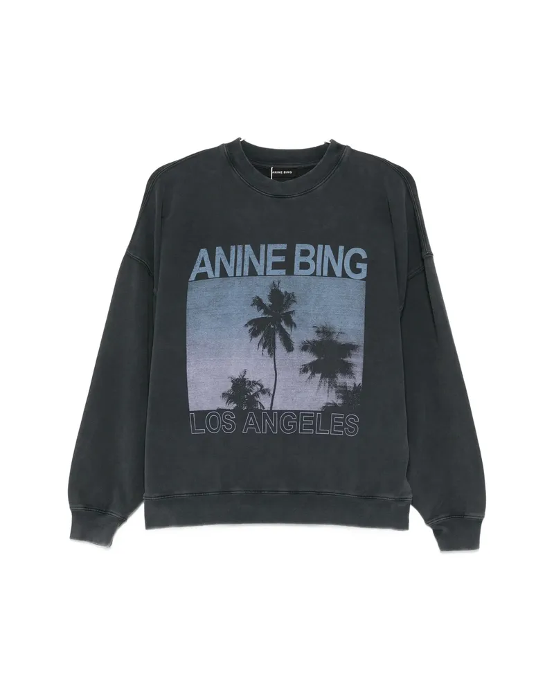 Anine Bing Miles Washed Grey Sweatshirt Grey