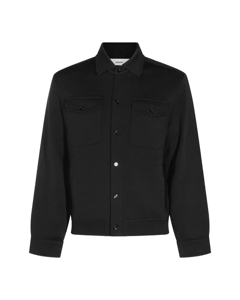 LARDINI Flap-pocket Shirt Jacket Black