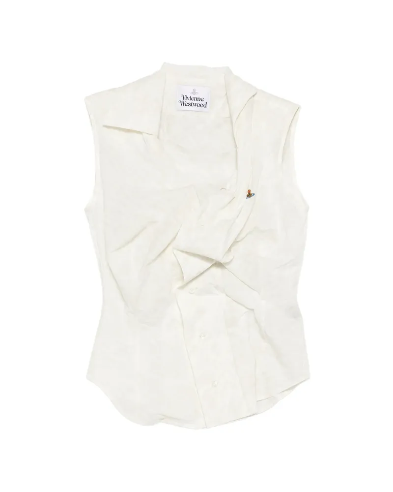Vivienne Westwood Drunken Draped Sleeveless Top Neutrals