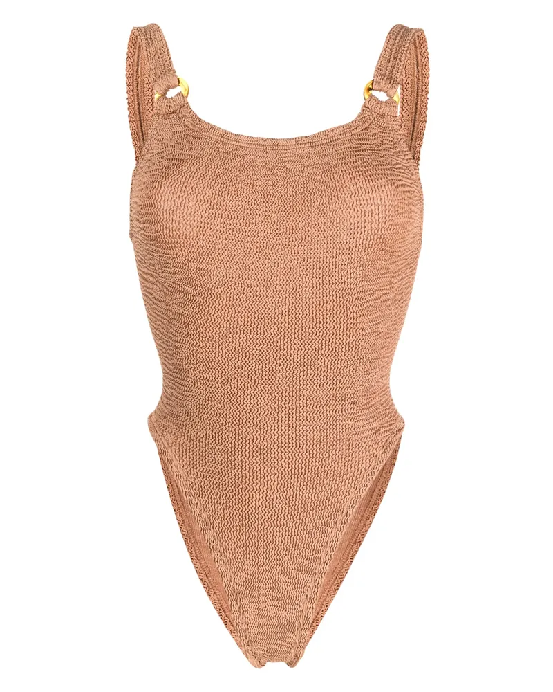 Hunza G Domino Swimsuit Brown