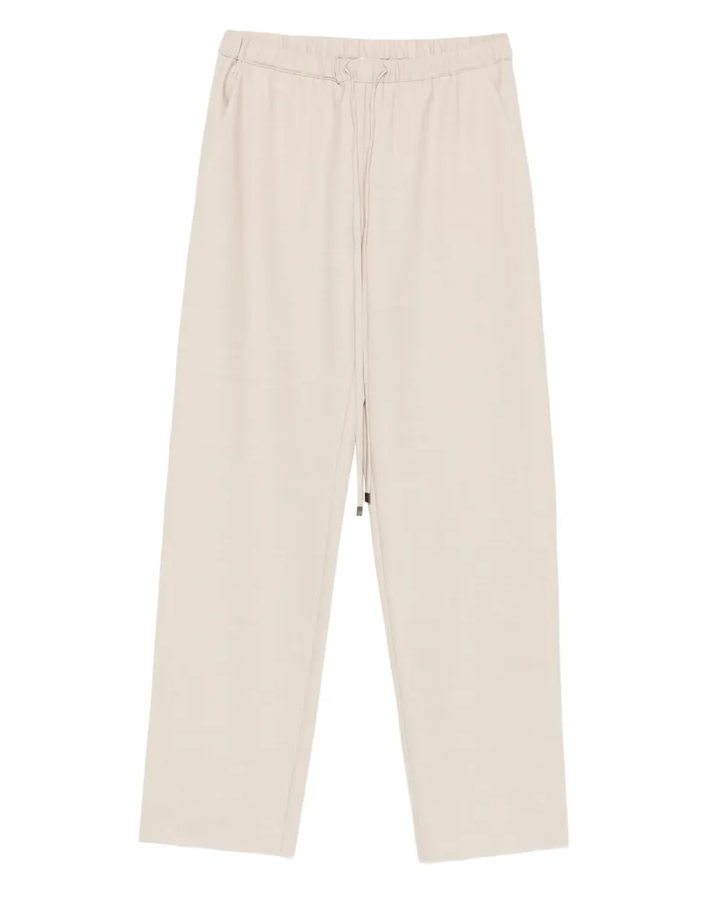 Antonelli Firenze Drawstring Straight Trousers Neutrals