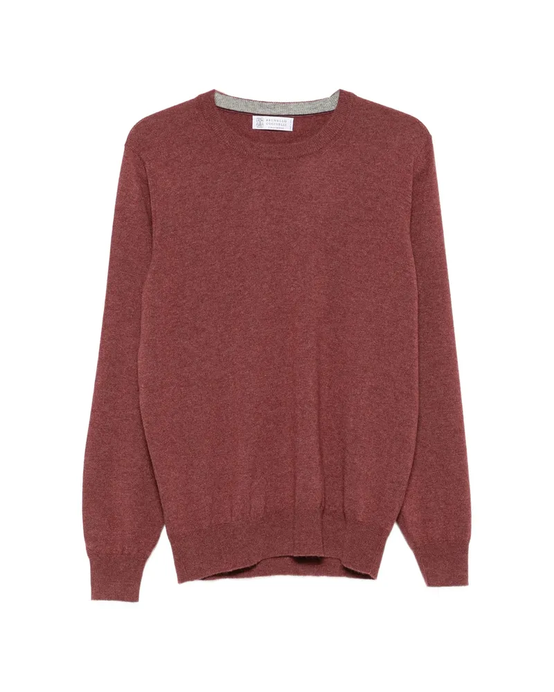 Brunello Cucinelli Crew-neck Long-sleeve Sweater Red