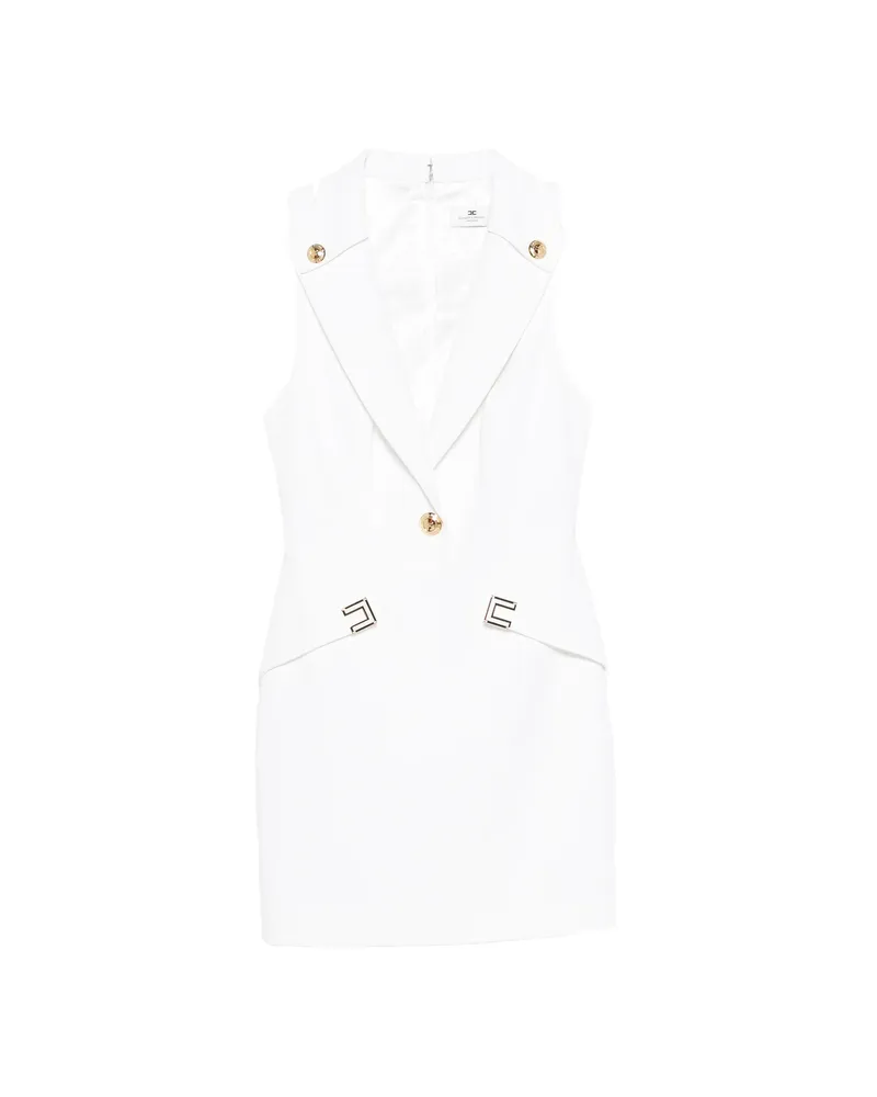 Elisabetta Franchi Logo-appliqué Mini Dress White