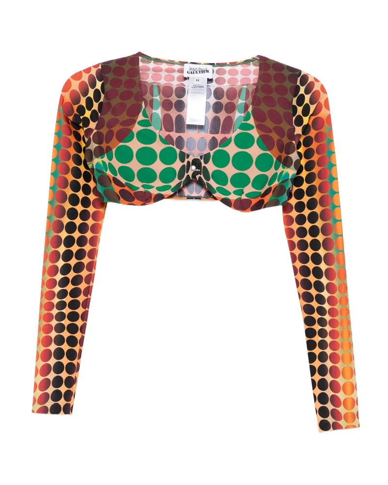 Jean Paul Gaultier Polka Dot Top Orange