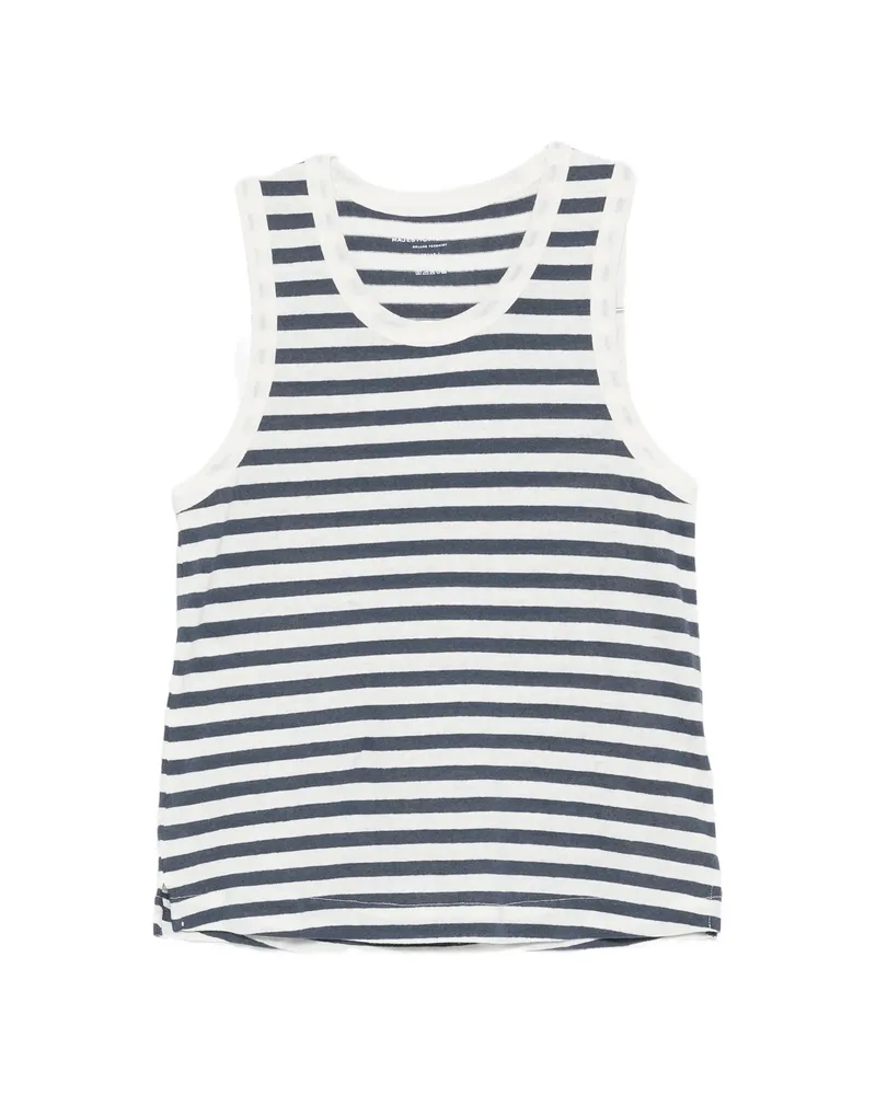 Majestic Striped Sleeveless Tank Top Blue