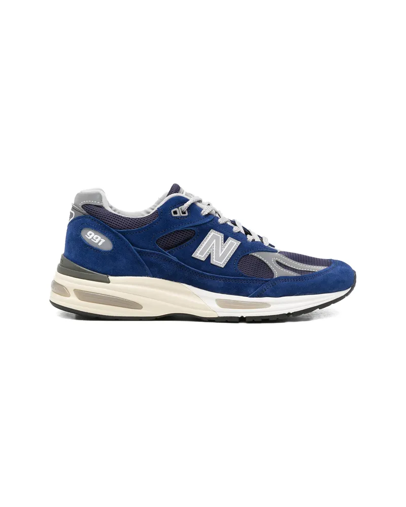 New Balance 991v2 Suede-panelled Sneakers Blue