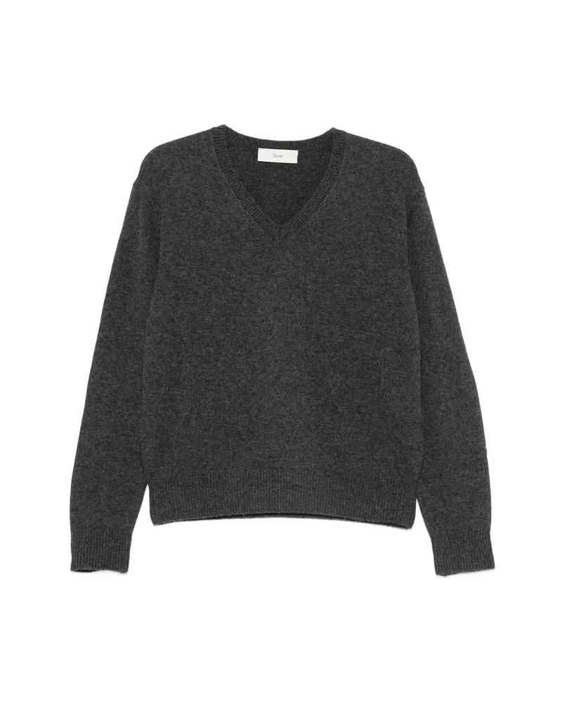 Dunst V-neck Knitted Sweater Grey