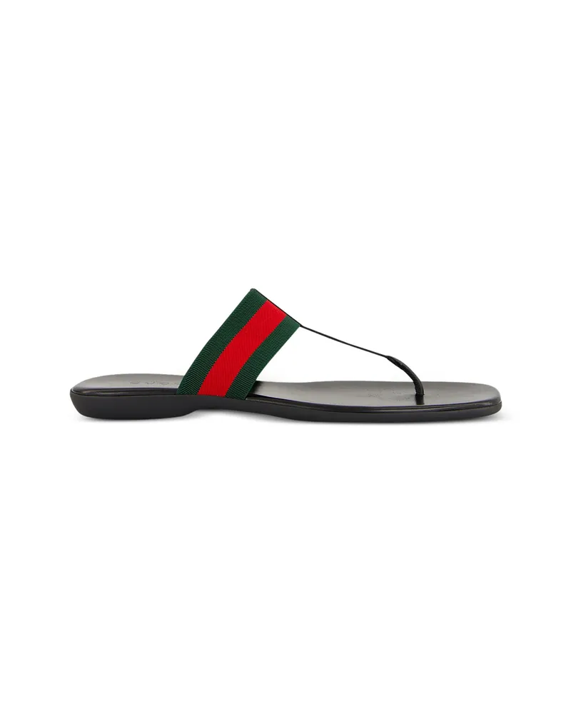 Gucci Web-stripe Sandals Green
