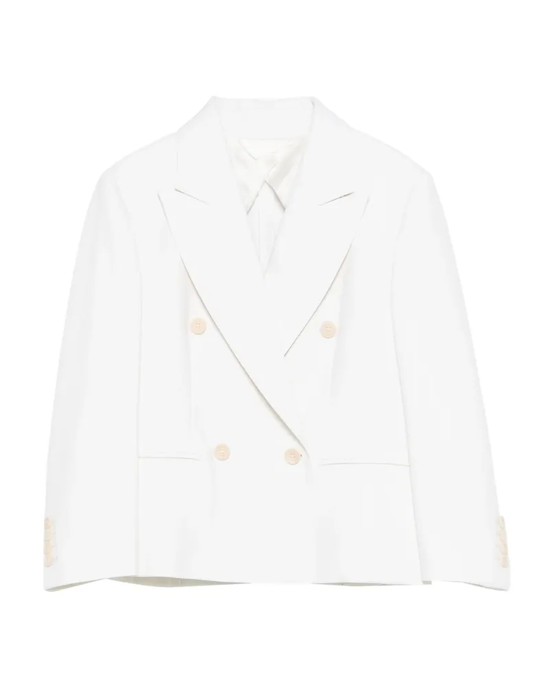 Max Mara Long-sleeve Button Blazer White