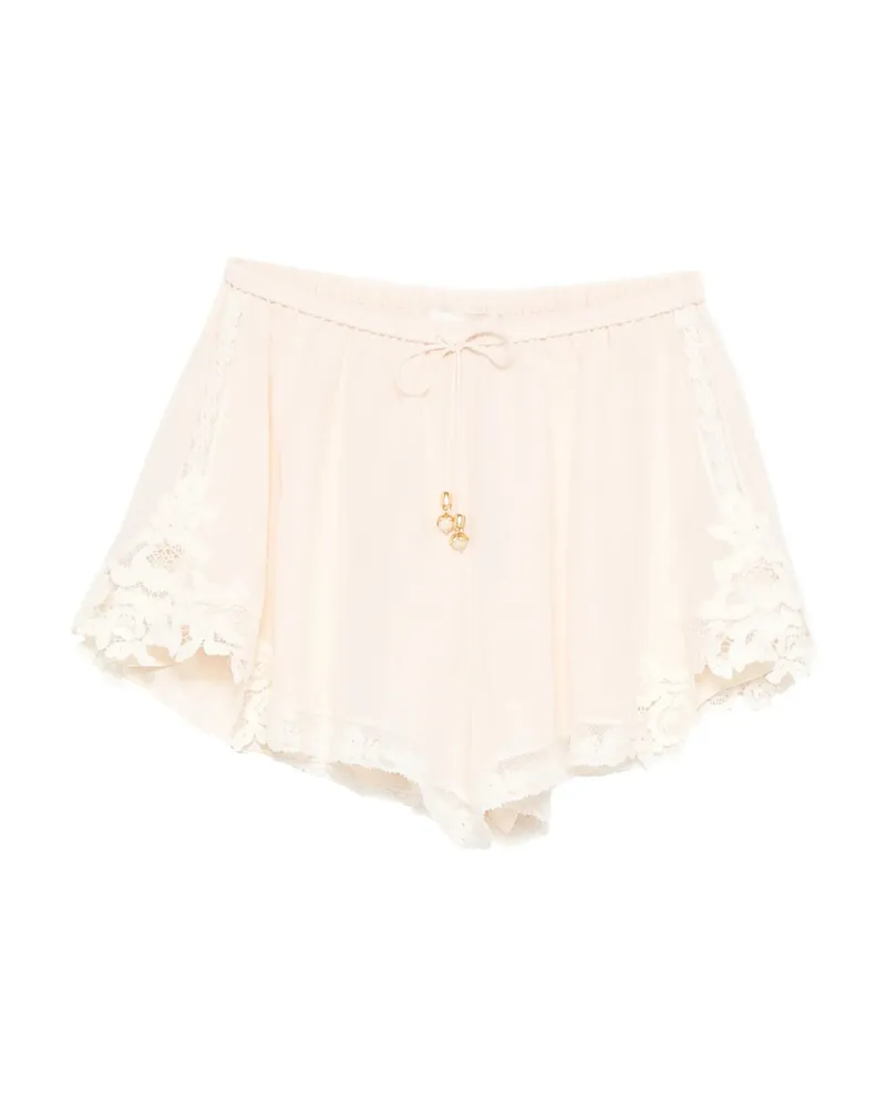 Zimmermann Lace-trim Shorts Neutrals