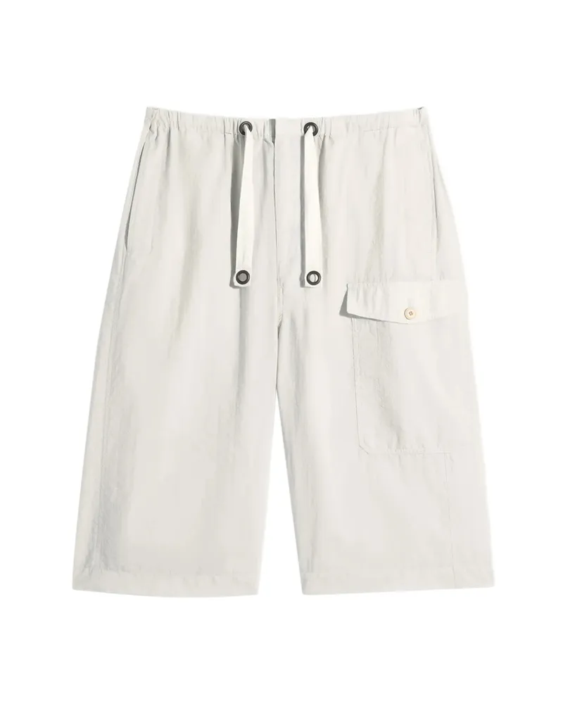 Christophe Lemaire Drawstring Cargo Shorts Neutrals