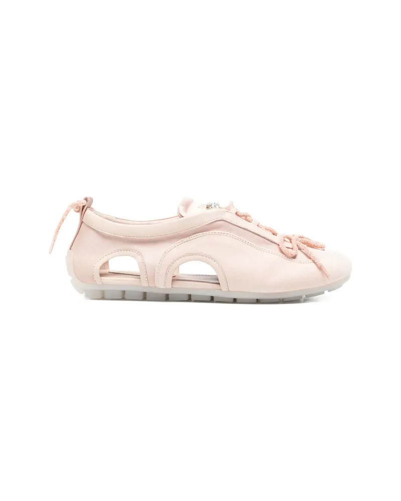 Simone Rocha Cutout Ballerina Grip Sneakers Pink
