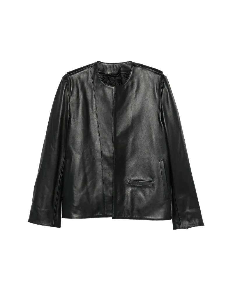 Totême Collarless Pocket Jacket Black