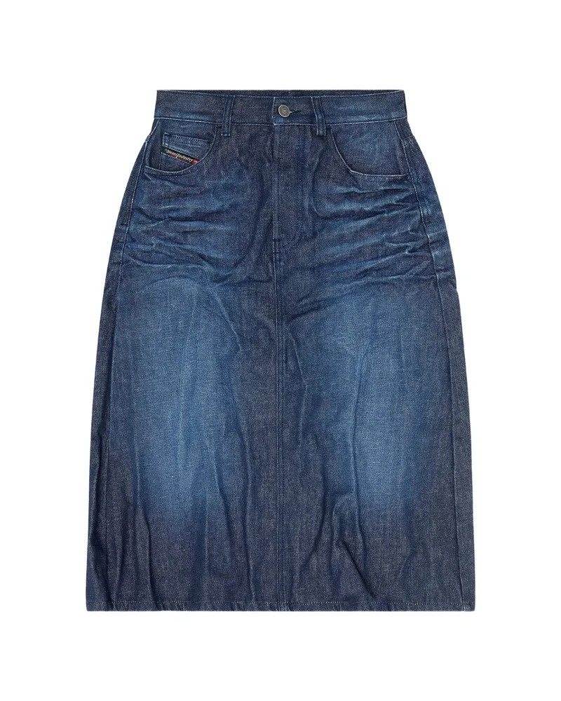 Diesel Faded Denim Skirt Blue
