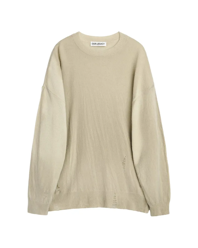 Our Legacy Distressed Wool Sweater Neutrals