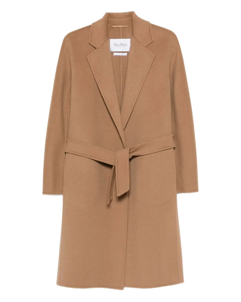 Max Mara Aceri Tie-waist Coat Brown