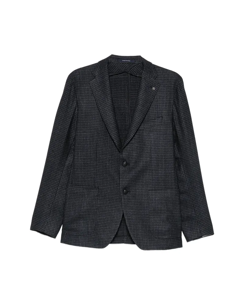 Tagliatore Houndstooth Single-breasted Blazer Blue