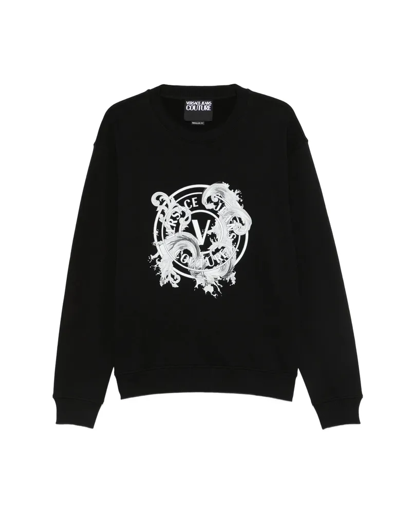 Versace Jeans Logo Crew-neck Sweatshirt Black