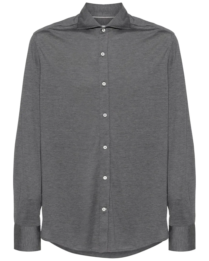 Brunello Cucinelli Mélange Jersey Shirt Grey
