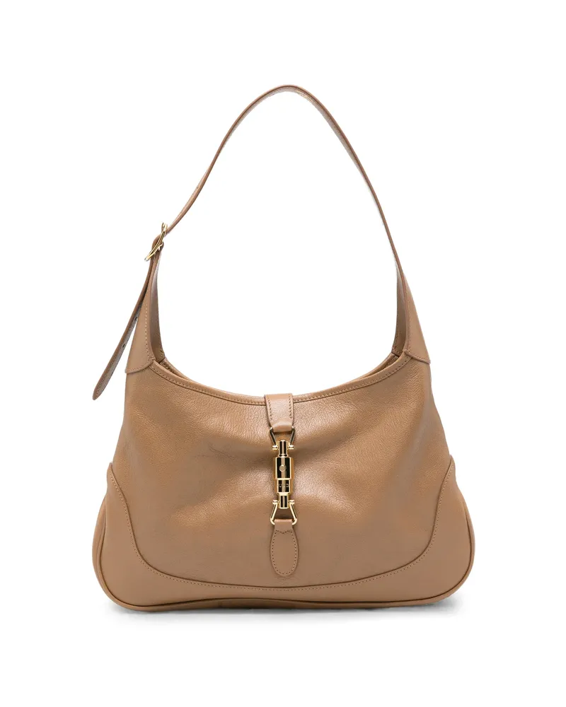Gucci Jackie Leather Shoulder Bag Neutrals