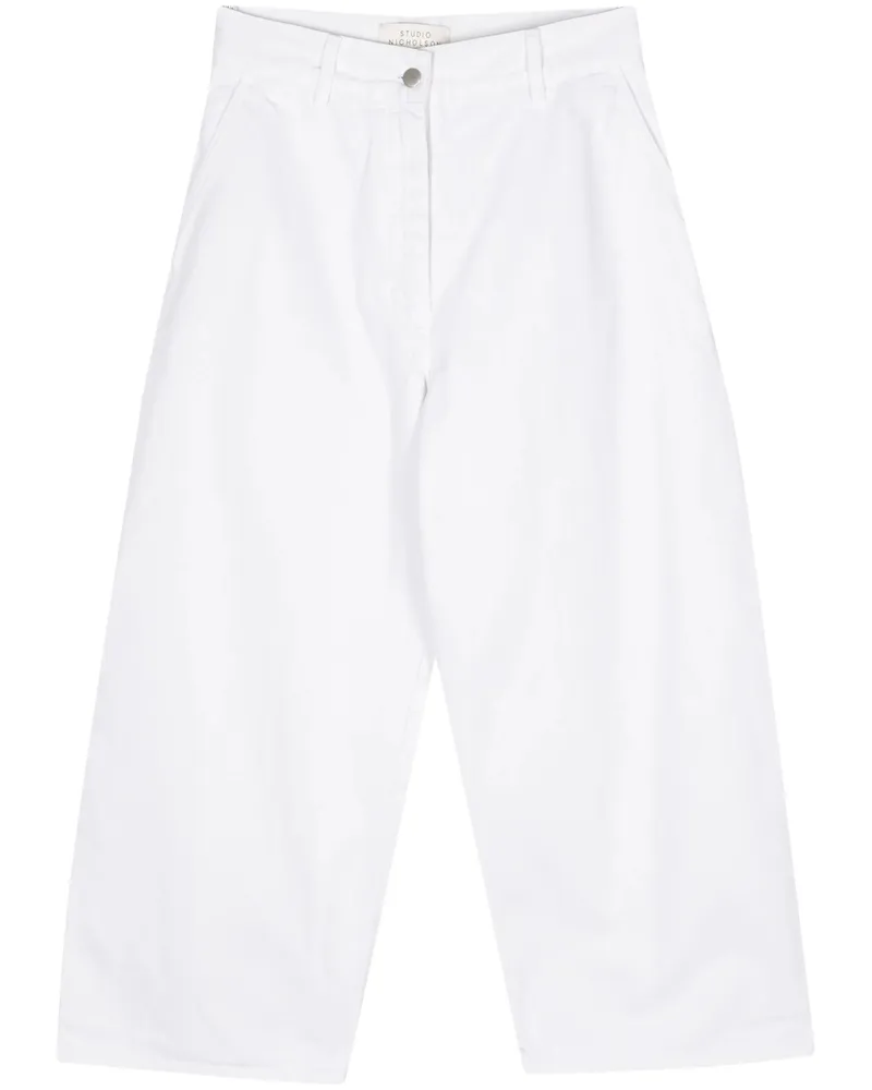Studio Nicholson Chalco Mid-rise Wide-leg Jeans White