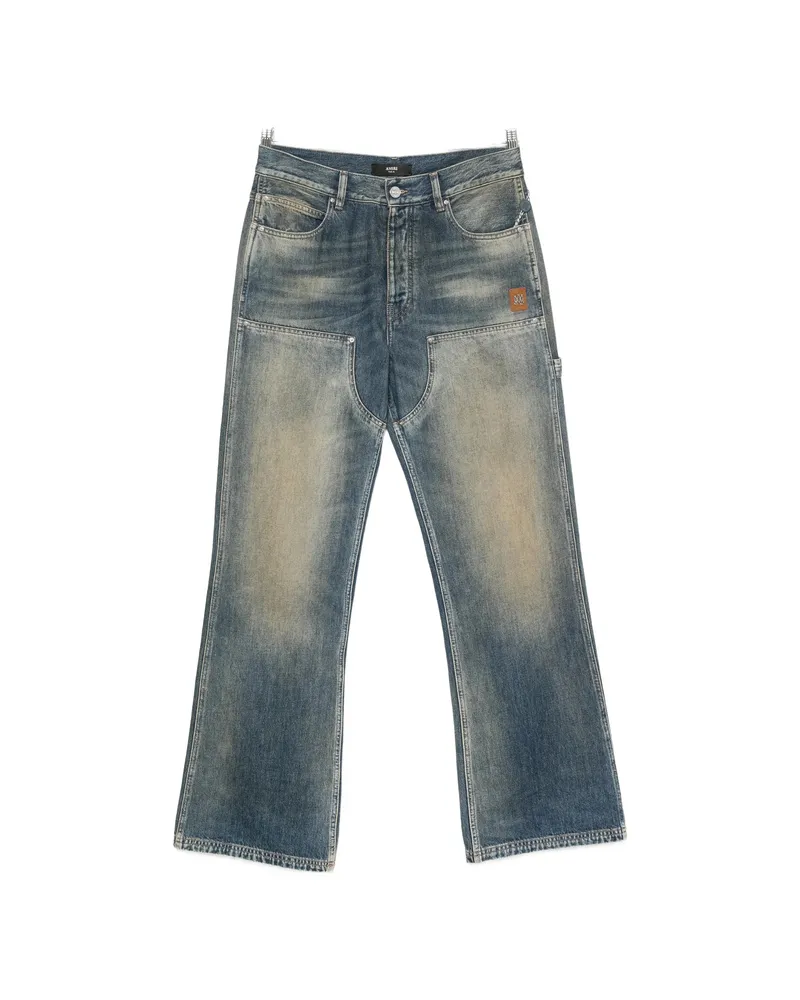 Amiri Faded Panelled Jeans Blue