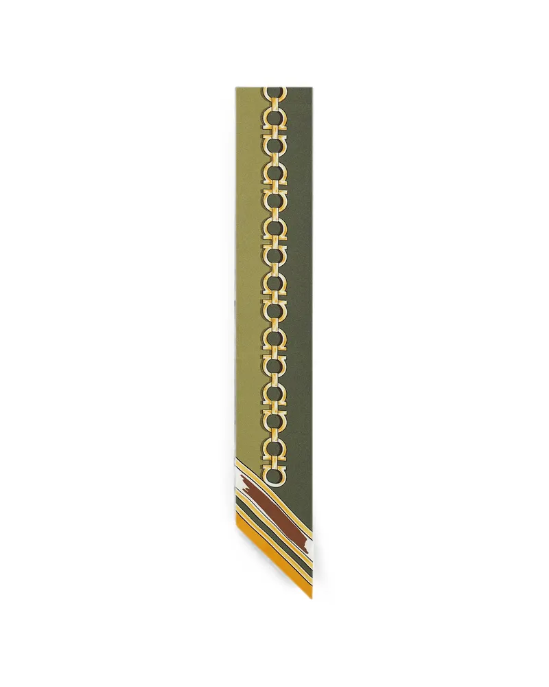 Ferragamo Feline Print Mini Bandeau Green