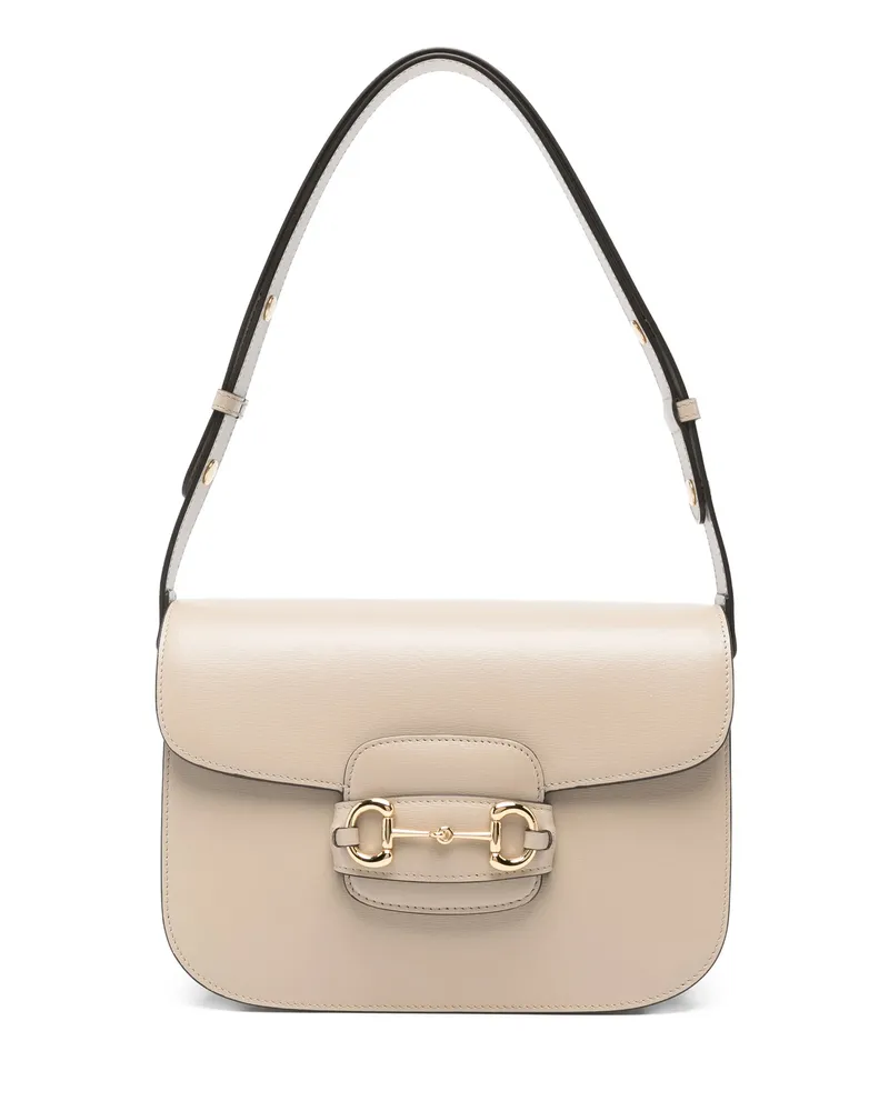 Gucci Horsebit Shoulder Bag Neutrals