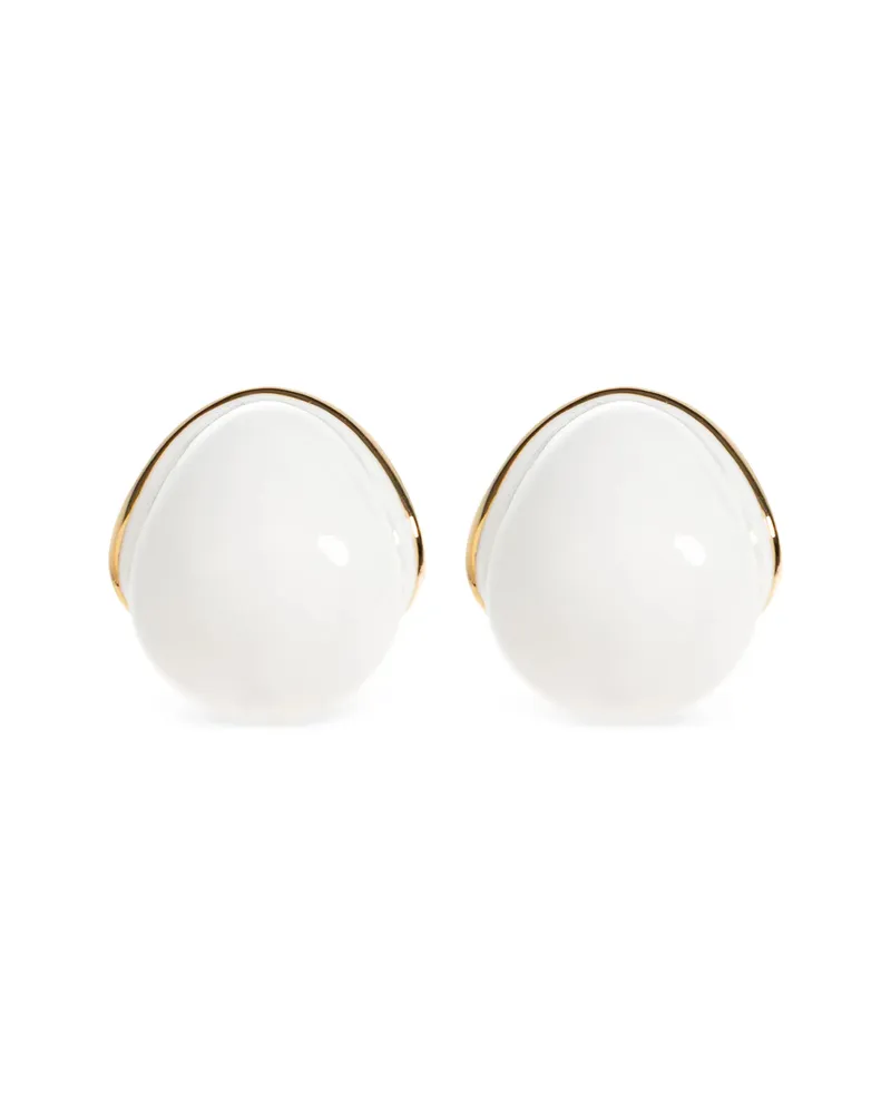 Jacquemus Raisin Oval Earrings White
