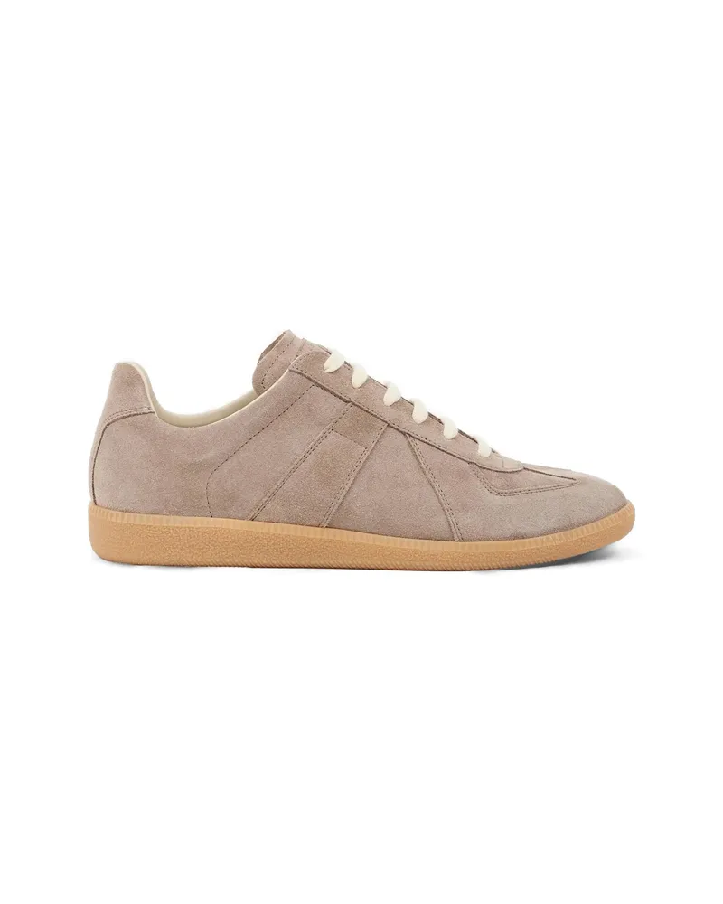 Maison Margiela Replica Panelled Suede Sneakers Brown
