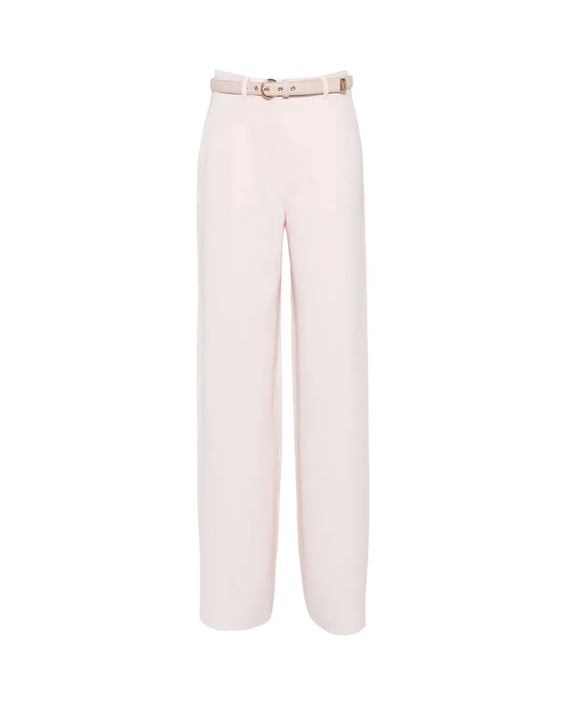 Max Mara Belt Straight Trousers Pink