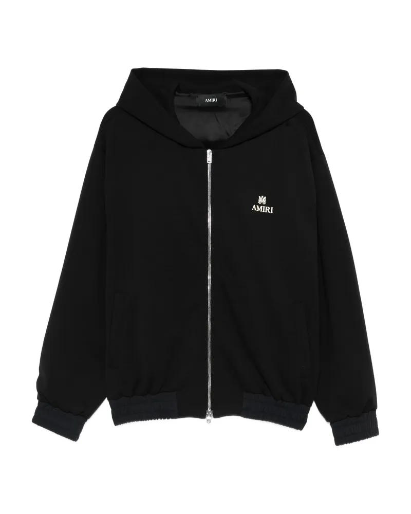 Amiri Logo-detail Zip-up Hoodie Black