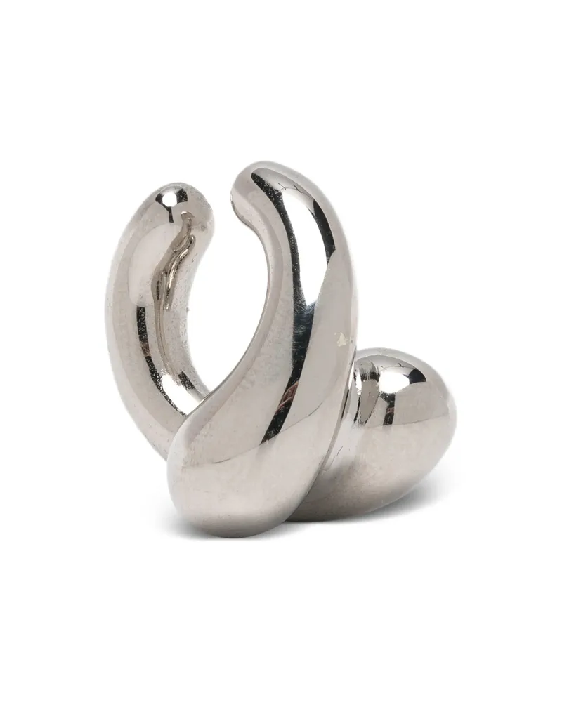 PANCONESI Intertwined-hoop Earrings Silver