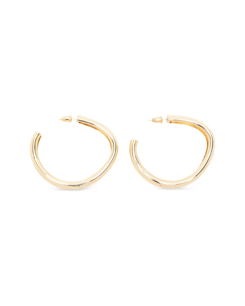 Joseph Bean XL Organic-shape Hoop Earrings Gold