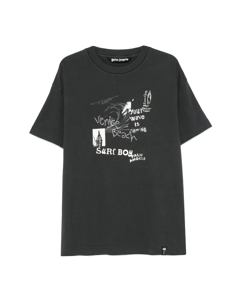 Palm Angels Graphic-print T-shirt Black
