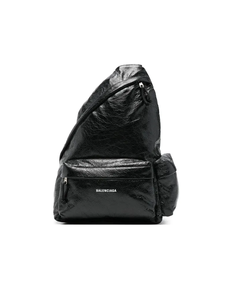 Balenciaga Zipped Backpack Black