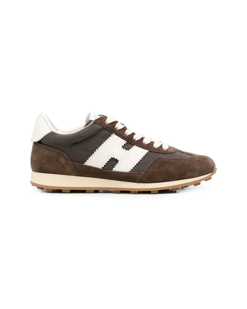 Hogan Logo-patch Sneakers Brown