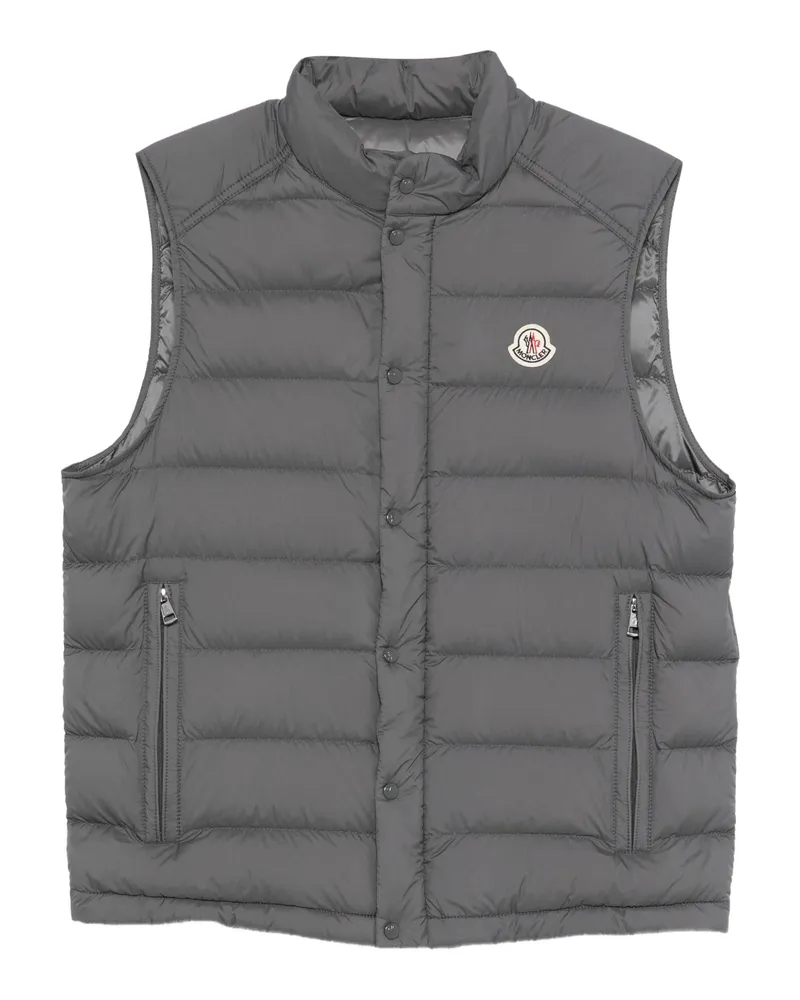 Moncler Zip Quilted Gilet Grey