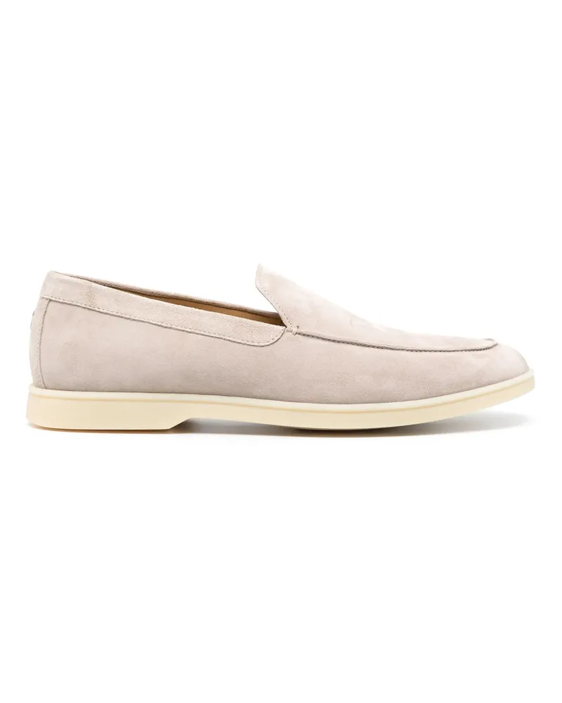 Henderson Logo-embroidered Suede Loafers Neutrals