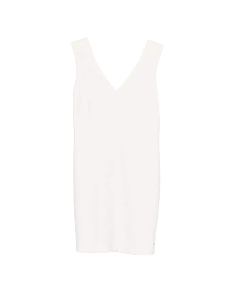 Calvin Klein V-neck Sleeveless Dress Neutrals
