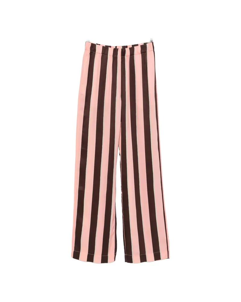 Stine Goya Striped Wide-leg Trousers Pink