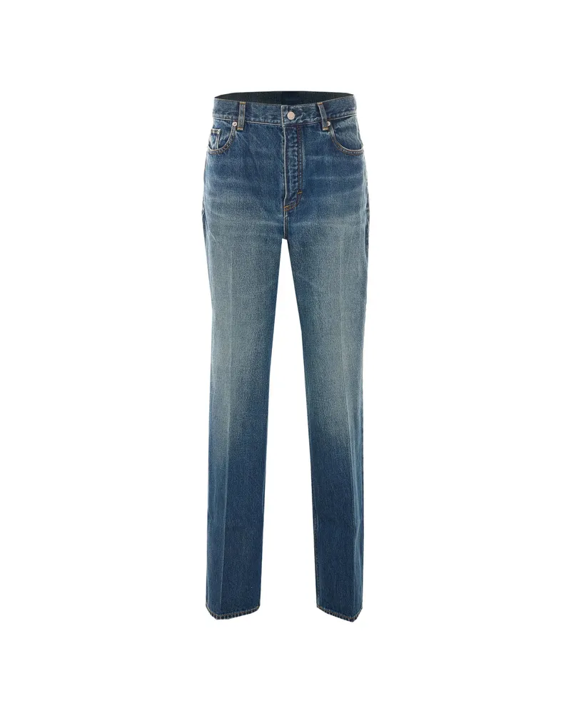 Alaïa Zip-up Bootcut Jeans Blue