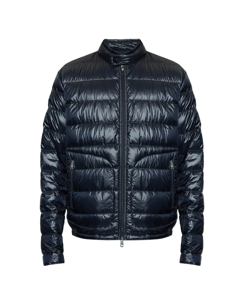 Moncler High-neck Quilted Jacket Blue