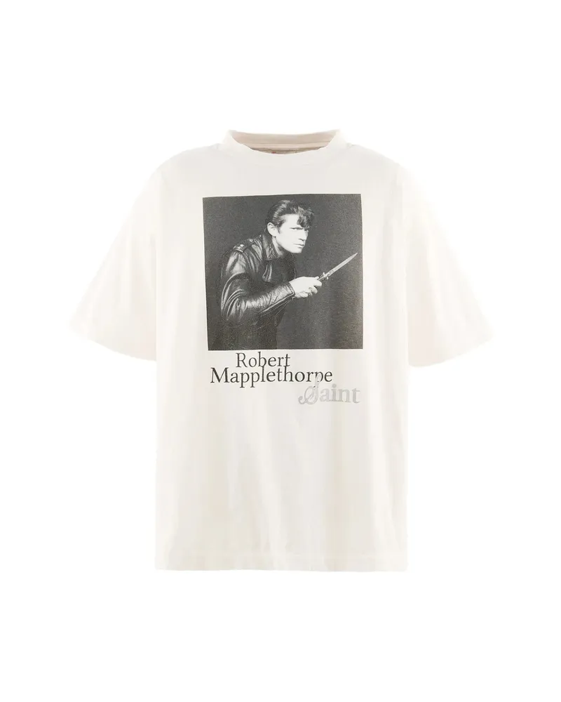 SAINT MXXXXXX Robert Mapplethorpe-print T-shirt Neutrals