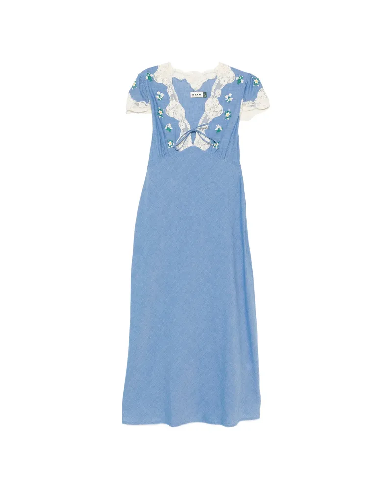 RIXO Amari Midi Dress Blue