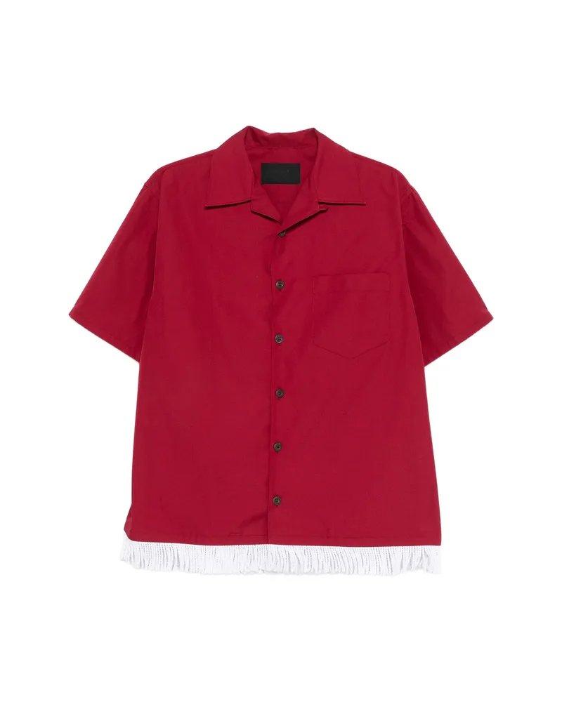 Prada Patch-pocket Short-sleeve Shirt Red