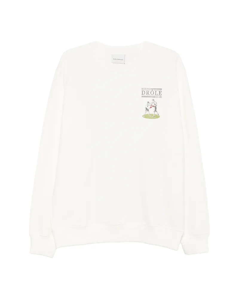 Drôle de Monsieur Drôle Boxers Graphic-print Sweatshirt White