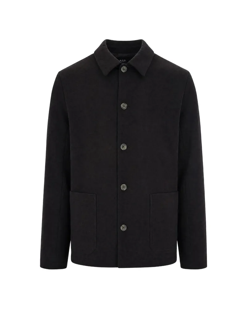A.P.C. A. p.c. Simple Dark Brown Wool Jacket Brown